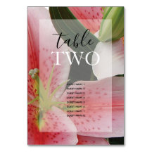 Elegante Oriental Lily Nomes de Convidados