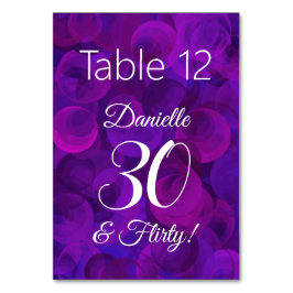 Numeração De Mesa Elegante Purple 30 e Festa de aniversário suja