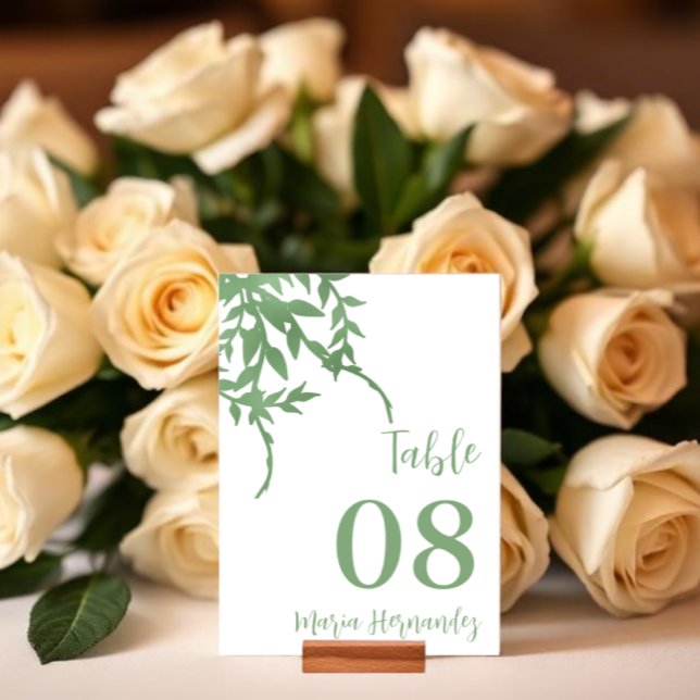 Numeração De Mesa Elegante Quinceañera Verde (Criador carregado)