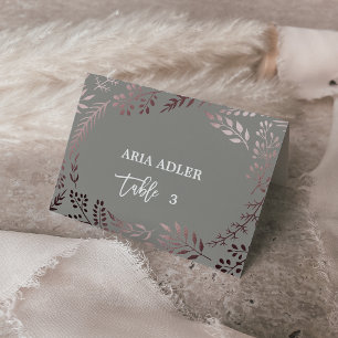 Numeração De Mesa Elegante Rosa Dourado e Cinza Localidade de Escolt