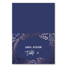 Numeração De Mesa Elegante Rosa Dourado e Marinho Casamento Local de