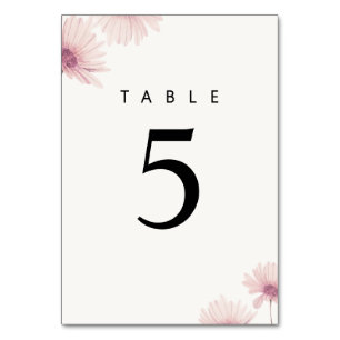 Numeração De Mesa Elegante Rosa Floral Arte Fina Casamento