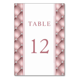 Numeração De Mesa Elegante Rosa Ouro Diamante Capa de Assento Casame