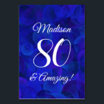 Numeração De Mesa Elegante Royal Blue 80 e Festa de aniversário incr<br><div class="desc">Elegante Royal Blue 80 e Incrível número da Festa de aniversário Esta é uma mesa especial única de abstrato Royal Blue art, especialmente projetada para seus amigos que estão fazendo 80 e surpreendentes! Personalize esta placa de mesa com seu nome. Planeje sua festa com mais festas de aniversário da nossa...</div>