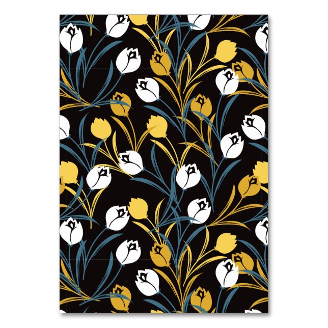 Numeração De Mesa Elegante Tulip Floral (Frente)