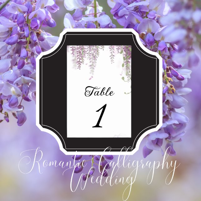 Numeração De Mesa Elegante Wisteria Purple Wedding (Table Numbers)