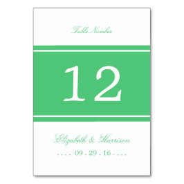Numeração De Mesa Emerald Green Modern Wedding Mesa No.