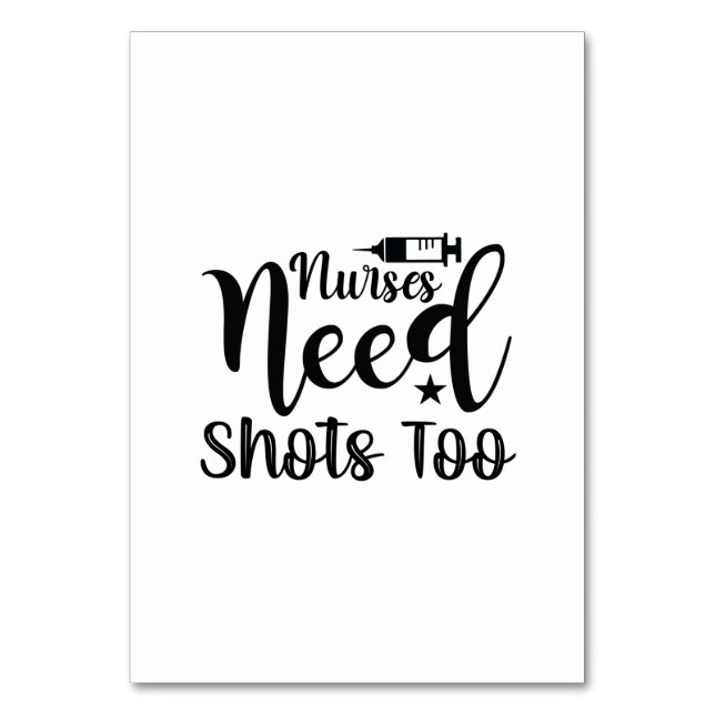 Numeração De Mesa Enfermeiras Presentes Também Precisam De Tiros (Frente)