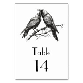Numeração De Mesa Esboço do amante do corvo