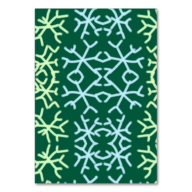 Numeração De Mesa Escamas de neve azuis escamas de Natal padrão de n (Frente)