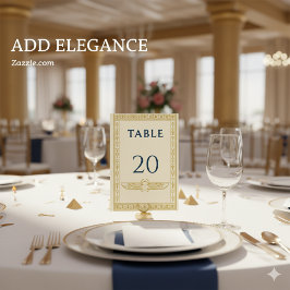 Numeração De Mesa Escaravelho Egípcio e Borda Dourada – Editável