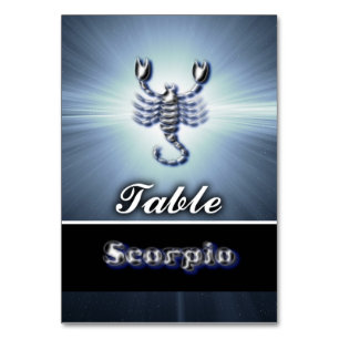 Numeração De Mesa Escorpião