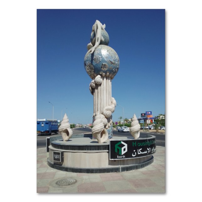 Numeração De Mesa Escultura aos habitantes marinhos (Frente)