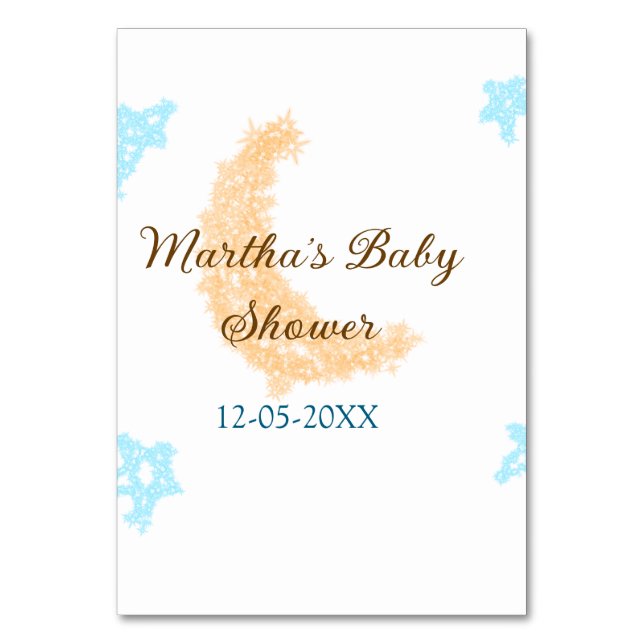 Numeração De Mesa Espessura do chá de fraldas das estrelas azuis da  (Frente)