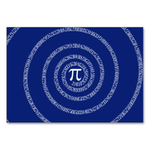 Numeração De Mesa Espiral do design para o Pi em azuis marinhos