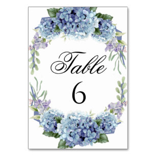 Numeração De Mesa Esqueça-Me-Não Flores Aquarela Elegante