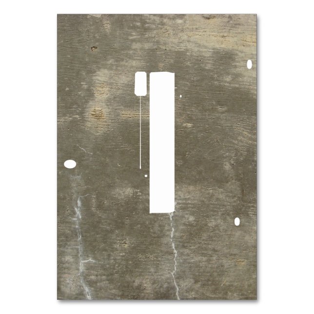 Numeração De Mesa Estêncil de grafite nos Números de Tabela Concreta (Frente)