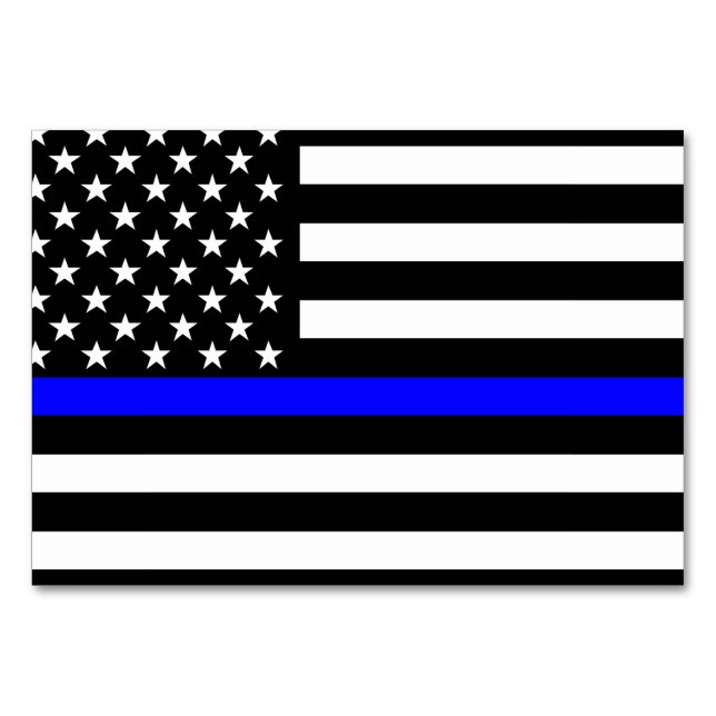 Numeração De Mesa Estilo Americano Thin Blue Line (Frente)