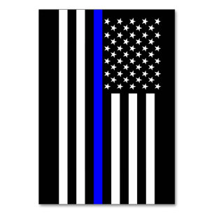 Numeração De Mesa Estilo Americano Thin Blue Line