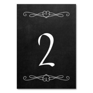 Numeração De Mesa Estilo de quadro chalkboard 3,5" x 5" #2