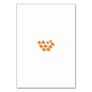 Numeração De Mesa Estilo Decorativo, Laranja Dull, Vermelho Cornell