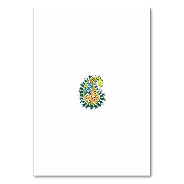 Numeração De Mesa Estilo Decorativo, Verde Azul Escuro, Wattle (Frente)