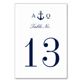 Numeração De Mesa Estilo Náutico Negrito Número Mínimo de Tabela de