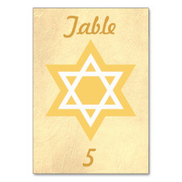 Numeração De Mesa Estrela Branca e Dourada de David