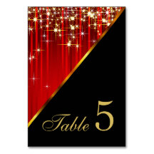 Estrela Vermelha Brilhante Luzes - Número da Mesa