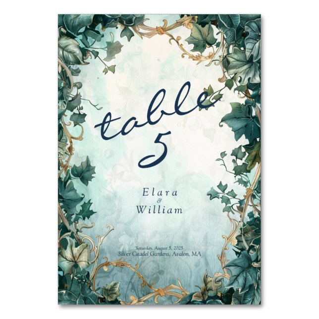 Numeração De Mesa Eternal Grace Elven Wedding (Frente)