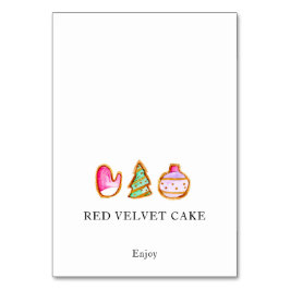 Numeração De Mesa Etiqueta de Comida endentada Bolsa de Natal