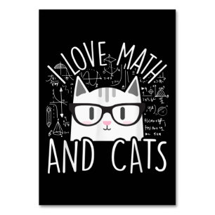 Numeração De Mesa Eu Adoro Matemática E Gatos Gatinhos Bonitos