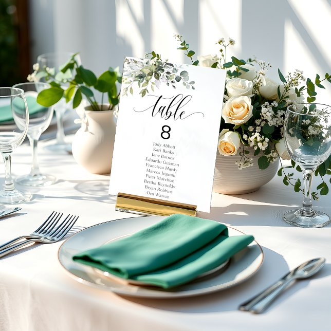 Numeração De Mesa Eucalyptus deixa gráfico de assentos de eventos de (Criador carregado)