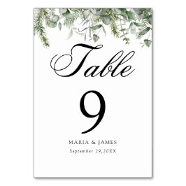 Numeração De Mesa Eucalyptus deixa o casamento