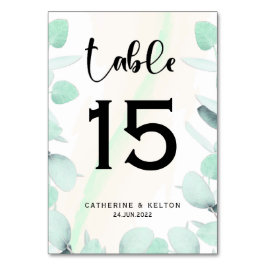 Numeração De Mesa Eucalyptus Greenery Simples e Moderno