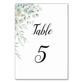 Numeração De Mesa Eucalyptus Greenery Table Number Card