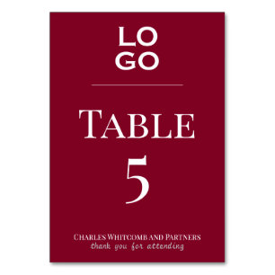 Numeração De Mesa Evento Corporativo ou Empresarial com Logotipo Per