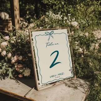 Numeração De Mesa Evento de casamento desenhado à mão caprichoso