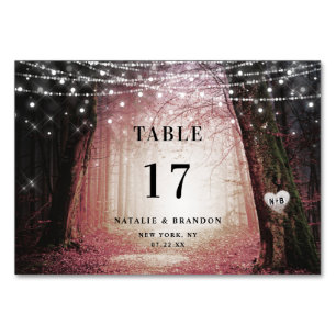 Numeração De Mesa Evermore   Floresta de Fada Encantada   Casamento 