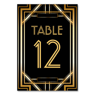 Numeração De Mesa Excelente Gatsby Art Deco Tabelas Número de Cartõe
