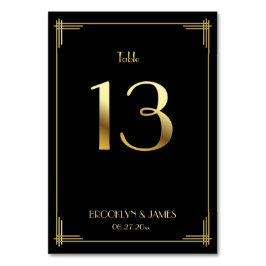 Numeração De Mesa Excelente Gatsby Art Deco Table Número 13 Dourado 
