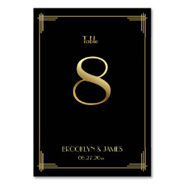 Numeração De Mesa Excelente Gatsby Art Deco Table Número 8 Dourado P