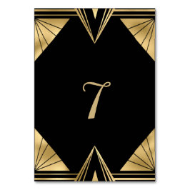 Numeração De Mesa Excelente Gatsby Black and gold Wedch Table Number