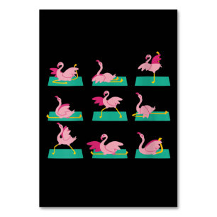 Numeração De Mesa Exercício de Meditação Flamingo Yoga Poses
