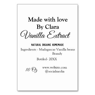 Numeração De Mesa Extrato de baunilha casado adicionar ingredientes 