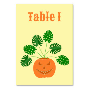 Numeração De Mesa Fábrica de Monstera do Halloween, Personalizada em