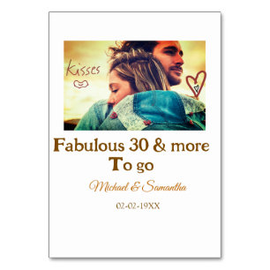 Numeração De Mesa Fabuloso 30 anos de aniversário adicionar nome fot