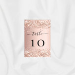 Numeração De Mesa faíscas de brilho rosa dourado<br><div class="desc">Um fundo rosa dourado e gradiente de esmagamento,  decorado com faíscas de brilho. Personalize e seus números de tabela. Adicione seus números um a um. O menu de janto correspondente está disponível em nossa loja!</div>