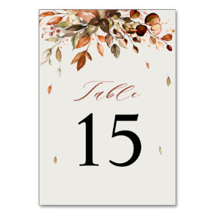 Numeração De Mesa Fall Autumn Deixa Casamento Russo de Boho