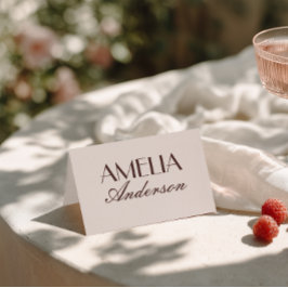 Numeração De Mesa Fancy Chocolate Brown Classy Wedding Place Cards